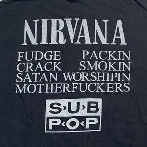 13504 NIRVANA ニルヴァーナ バンドTシャツ 両面プリント XL