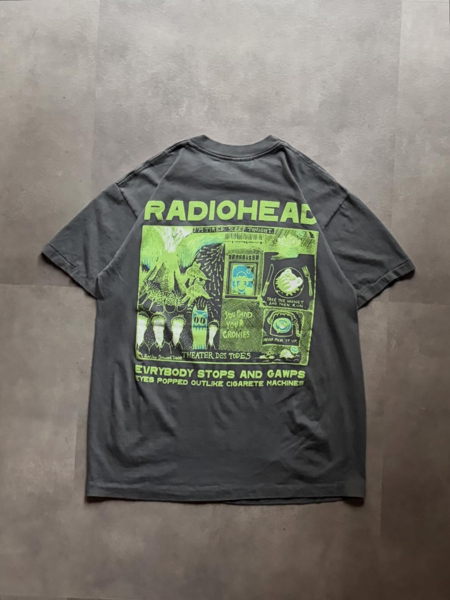 Radiohead バンドTシャツ BROCKUM 両面プリント ブラック L | Léon
