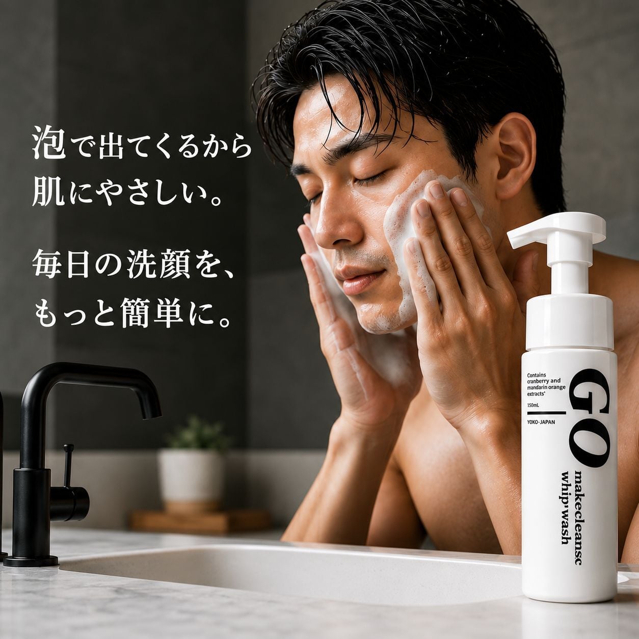メンズ 洗顔フォーム 泡洗顔 毛穴 皮脂 テカリ フェイスウォッシュ