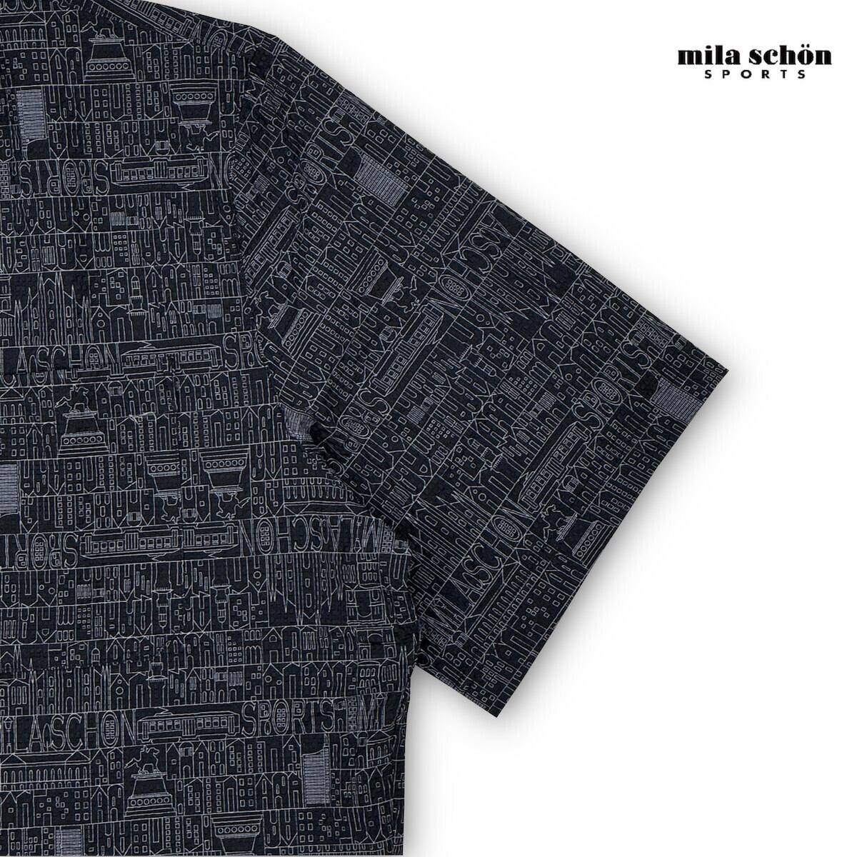 ミラショーンスポーツ mila schon sports 半袖シャツ 総柄プリント