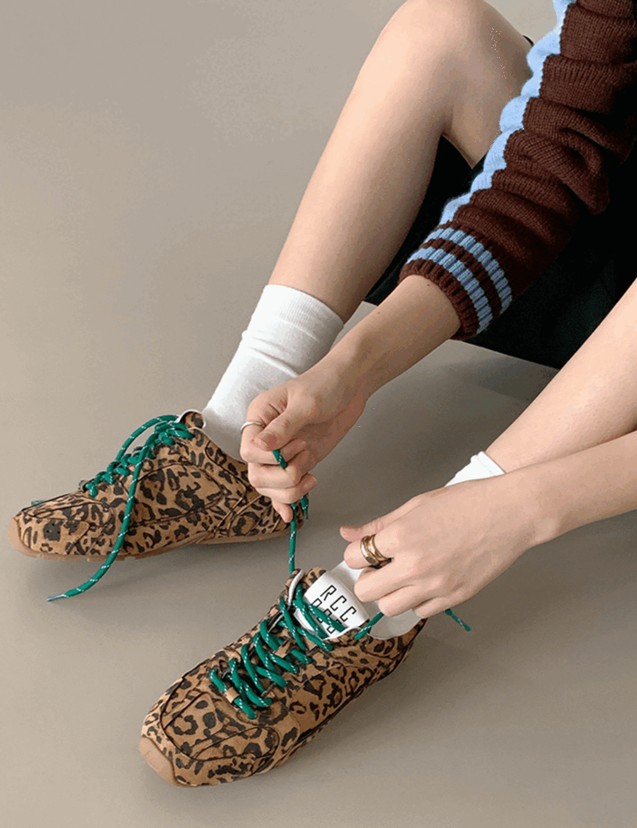 【25ss】Leopard& Silver Sneakers_2colors