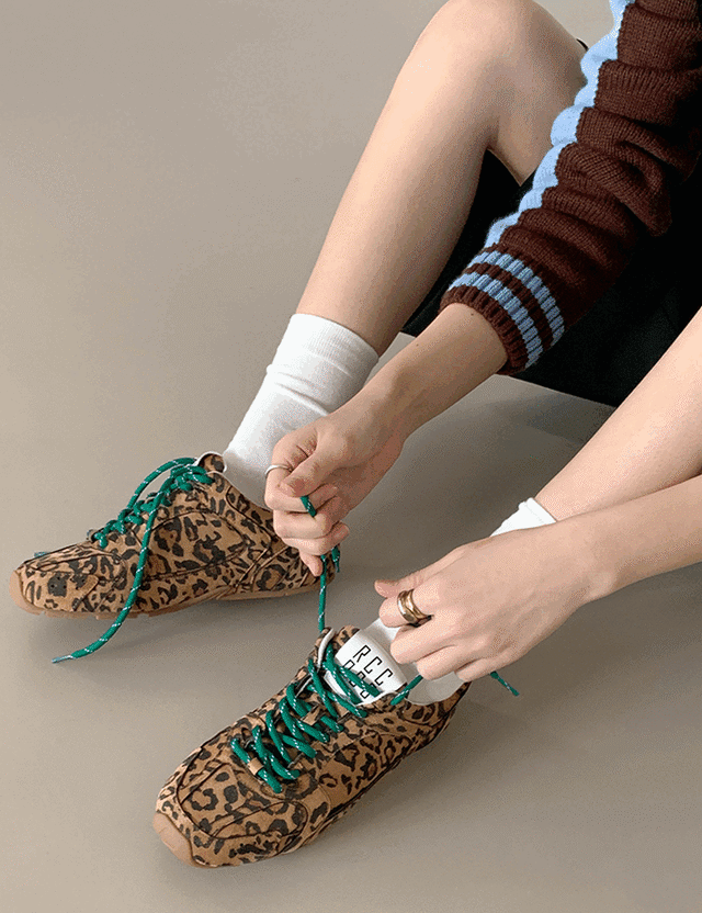 【25ss】Leopard& Silver Sneakers_2colors