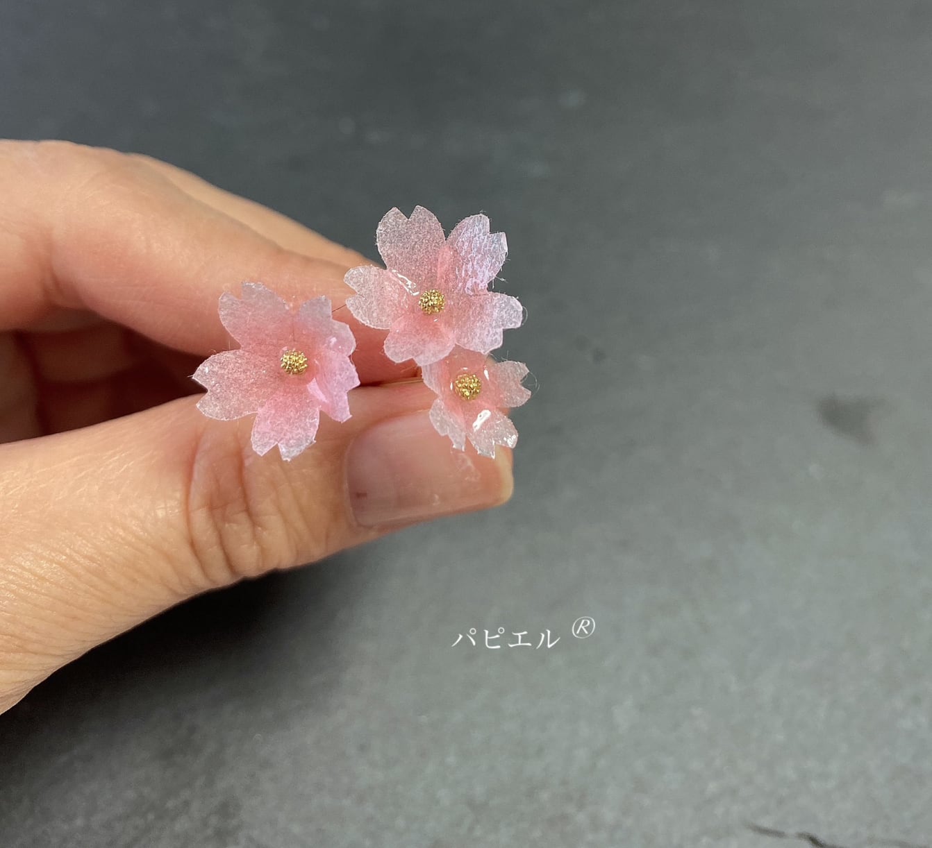 オーダー】桜のピアス・イヤリング | パピエル