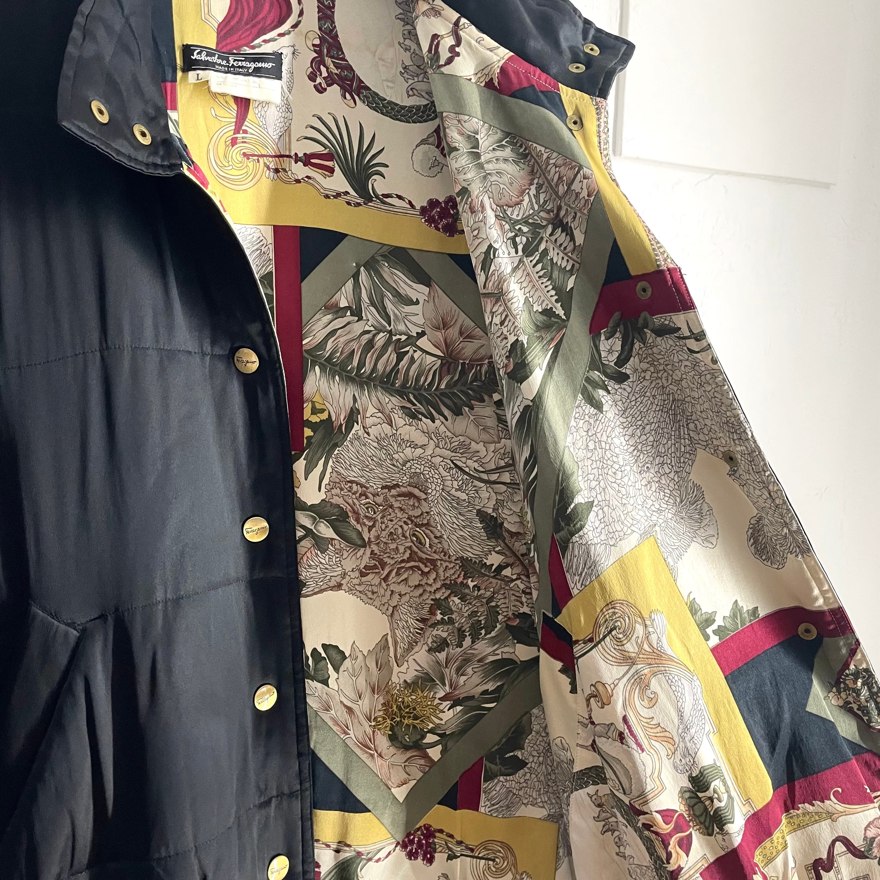90s Salvatore Ferragamo Padded Silk Blouson ITALY製 | VOLAR