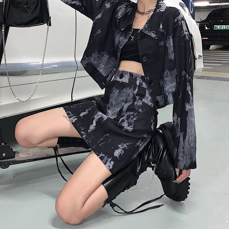 ダークスタイルスプリングサマーショートジャケット スカート 春物 夏物 ケッペル41699726468