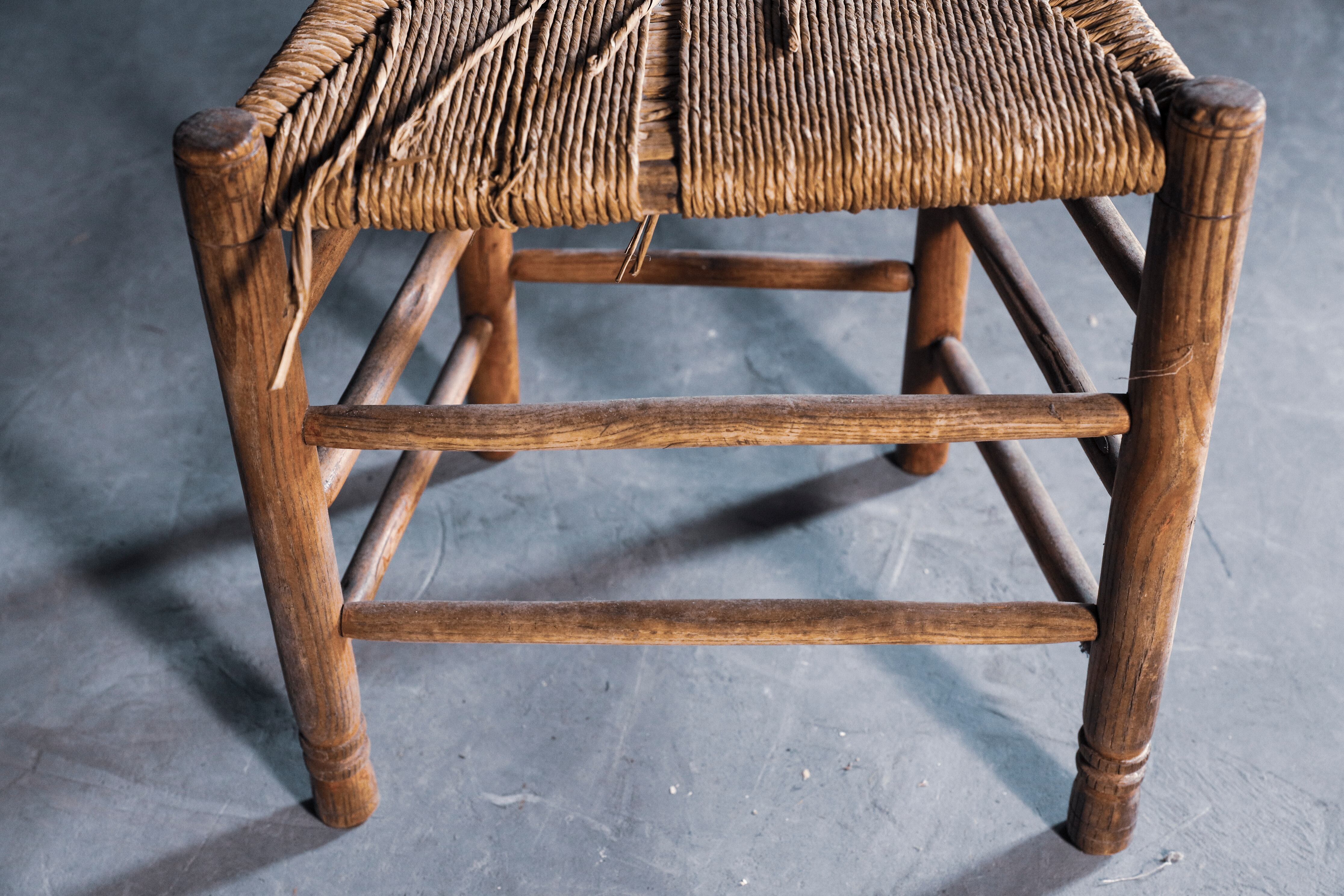 フランスアンティーク ラッシュシートチェア カフェチェア ダイニング