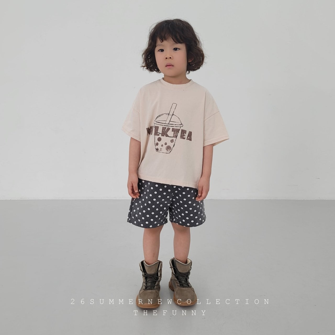 THE FUNNY】ミルクT ベージュ（80~120cm） | 韓国子供服 OsedOn (オセドン)