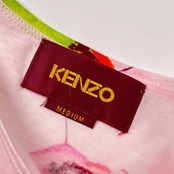 90s KENZO ケンゾー 花柄 半袖 Tシャツ カットソー M/ピンク系 希少レア ビンテージ