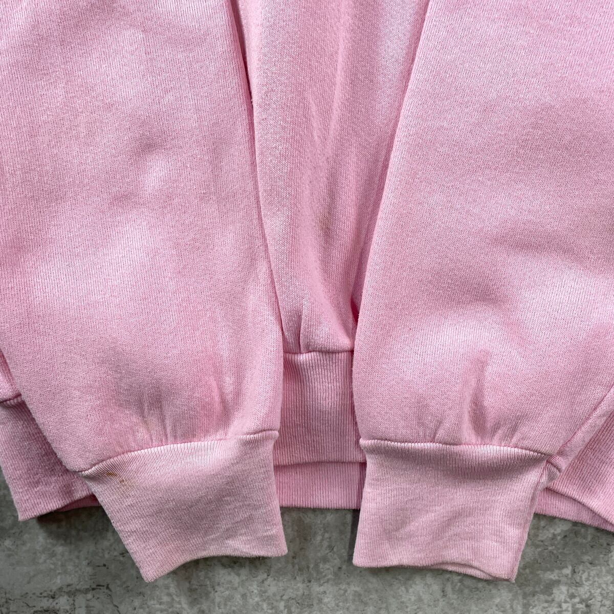 古着 ビンテージ 90s ピンク スウェット トレーナー ピンク ユルダボ 美品 90年代 USA製 FRUIT OF THE LOOM ラグラン ブランクスウェットシャツ