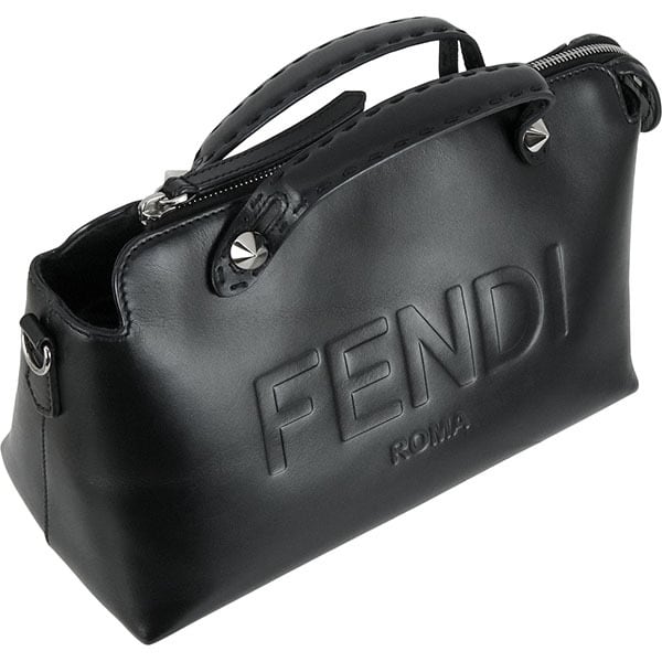 Used FENDI フェンディ バイザウェイ ミディアム ブラック エンボス