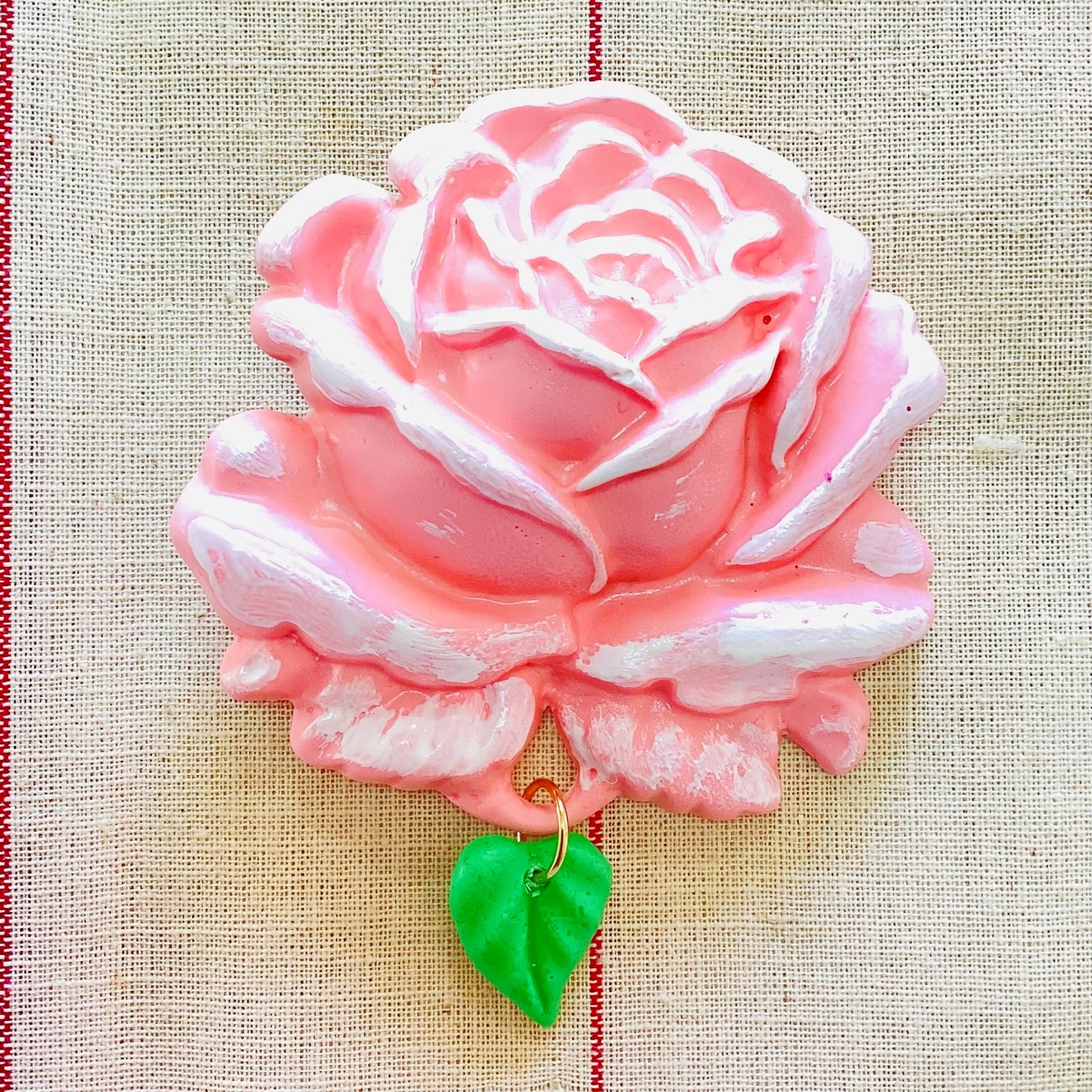 大きな薔薇の帯飾り（ブローチ）ピンク | webshopシスター社 