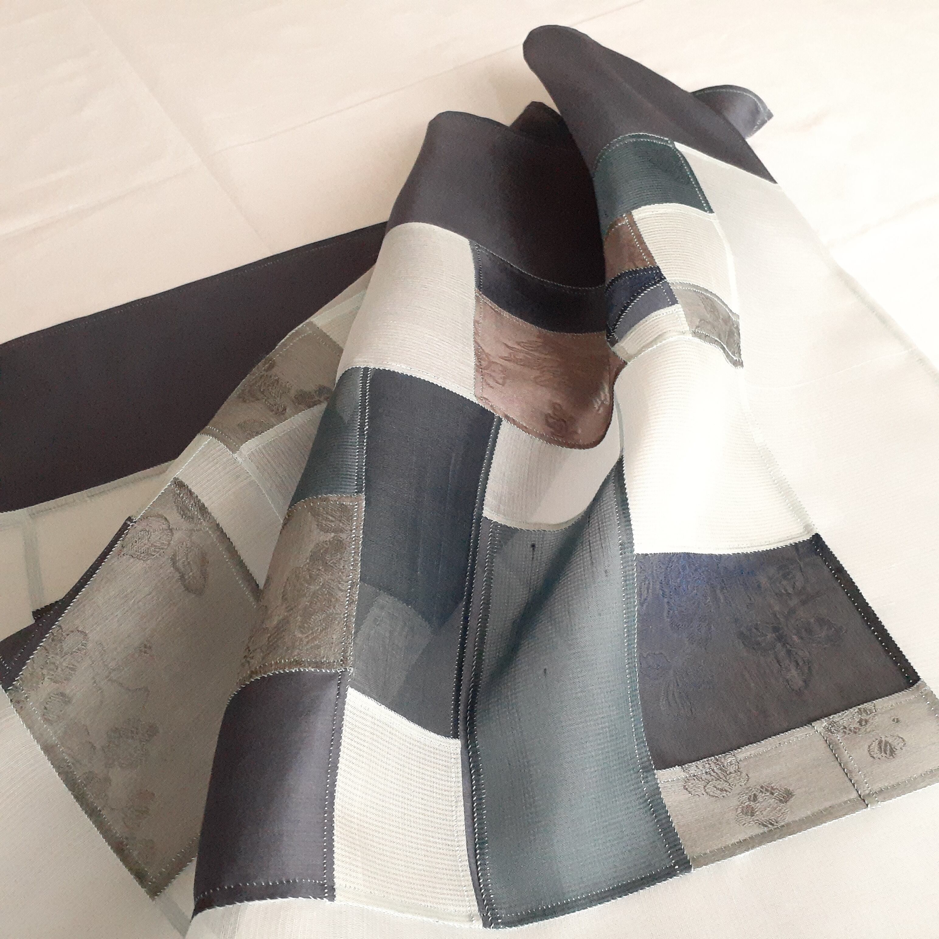 ポジャギ マルチクロス Blue&Gray （1点のみ） | ハンドクラフトshop