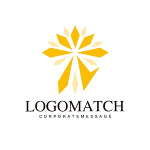 明るく希望に満ちた光のロゴ