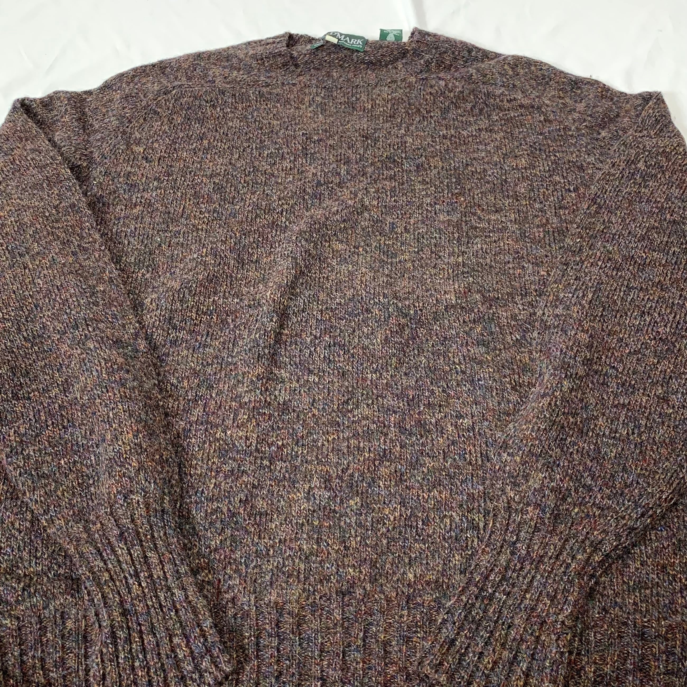 vintage old 90s Melange Wool Knit Melange Wool Sweater FIELD MARK