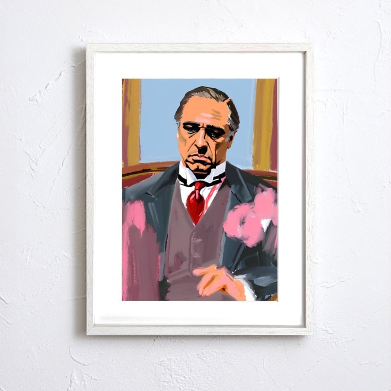 Godfather Ⅱ｜マーロンブランドをモダンに描いたラグジュアリーアートポスター｜大人の部屋を格上げする映画インテリアA3ポスター