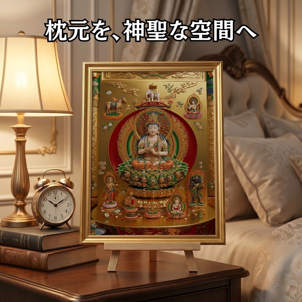 No.893【一字金輪曼荼羅】至高の智慧の光【リアル仏画】 | God Works