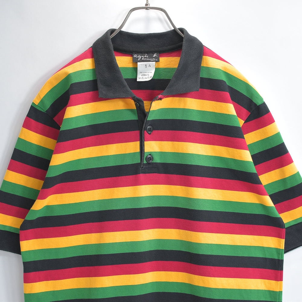 90～00s agnes b. homme アニエスベーオム ラスタカラー ボーダー