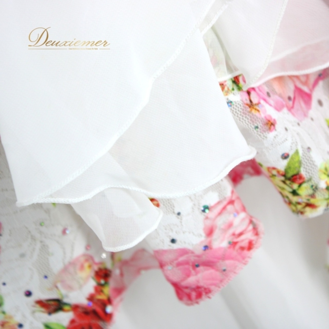 社交ダンス 衣装 スタンダード ドレス ワンピース パーティ衣装 女性用 レディース オールシーズン union 花柄 ホワイト系 ピンク系 グリーン系 レース キラキラ ホログラム フェミニン デザイン 伸縮性 ポリエステル ポリウレタン イベント