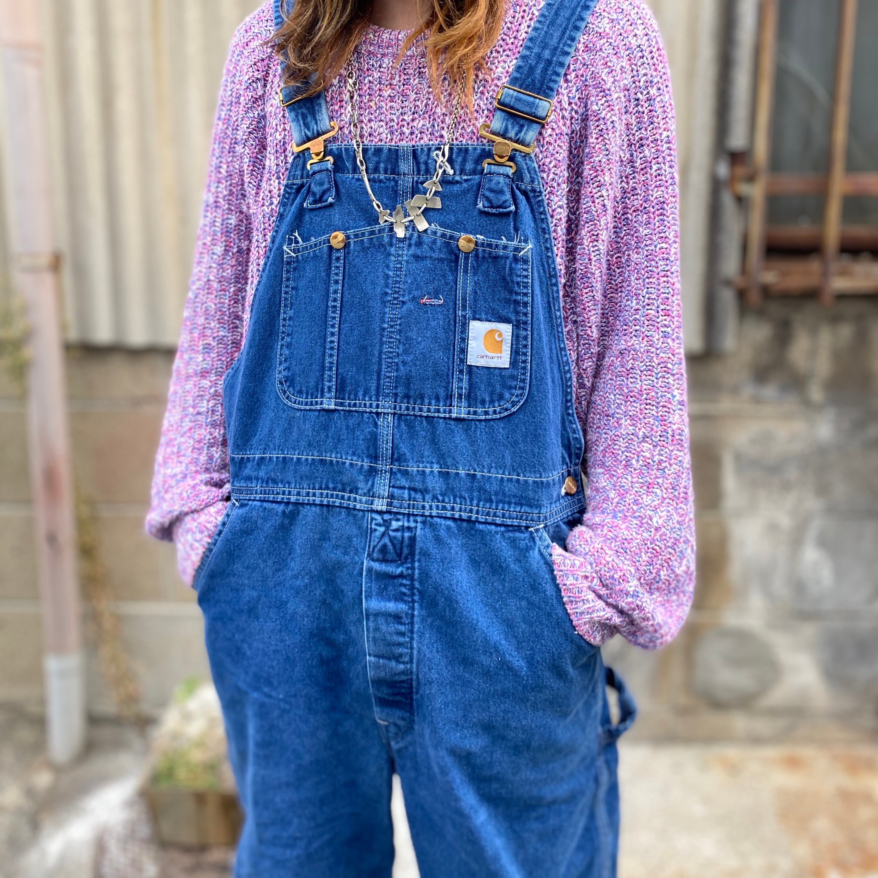 80年代 ビンテージ USA製 Carhartt カーハート デニム オーバーオール 
