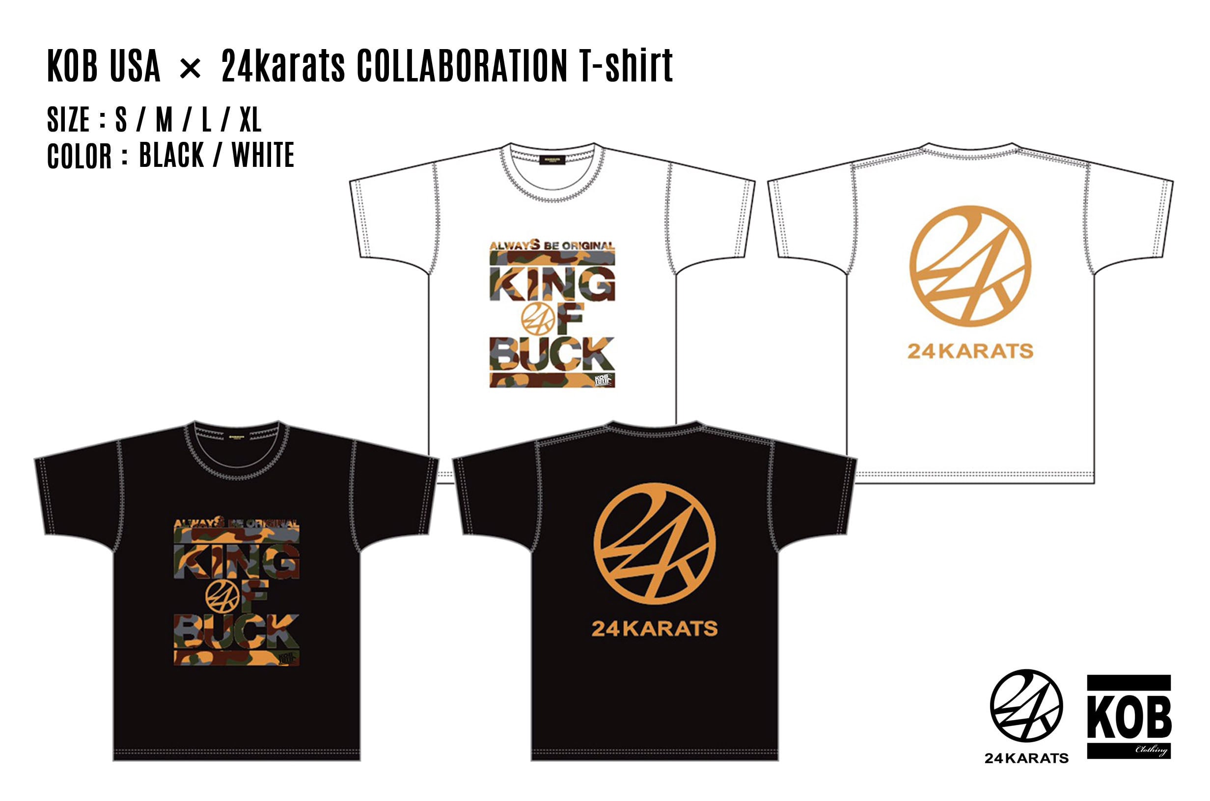 KOB USA × 24karats COLLABORATION T-shirt | KOB Clothing
