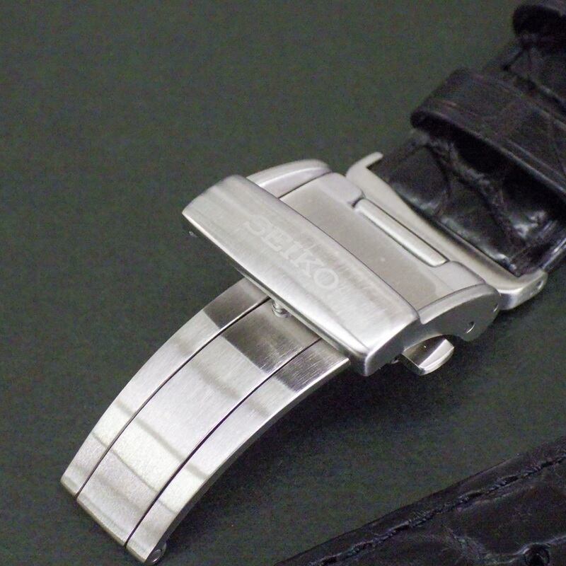 SEIKO セイコー 時計ベルト 20mm ワニ革 クロコダイルバンド L0H7011J9