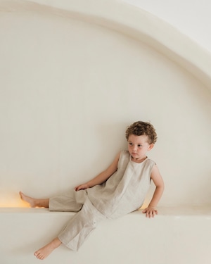 【即納】 / son and daughter / Koa Linen Sets / Black