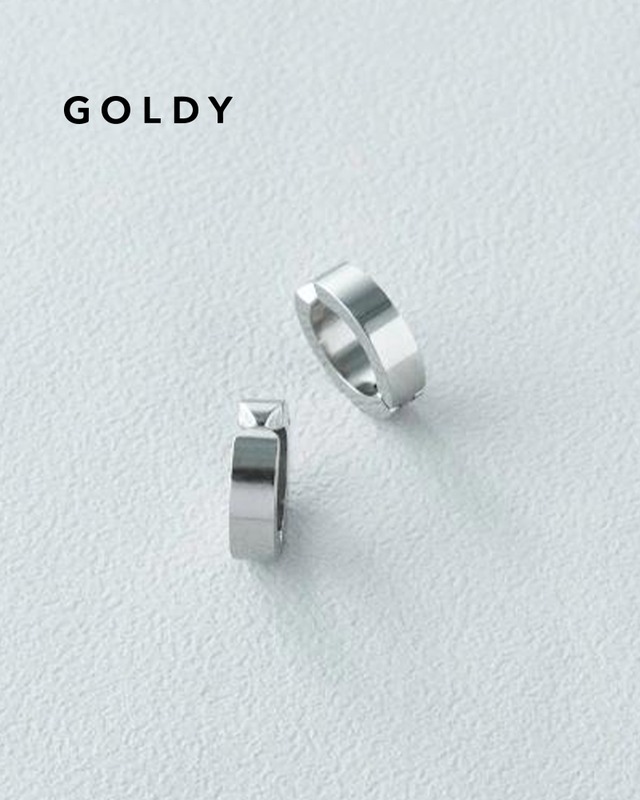 GOLDY/ゴールディ/アンギュラー フープ ステンレス イヤリング【UNISEX ACCESSORIES】/アクセサリー/2240307【追跡可能メール便180円】