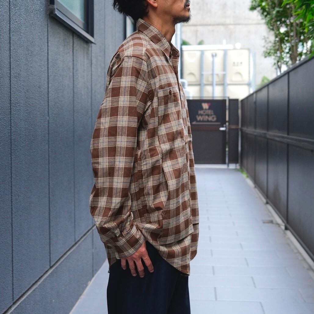SASSAFRAS(ササフラス) / Feel Sun Half Cotton Wool Heringbone-Brown