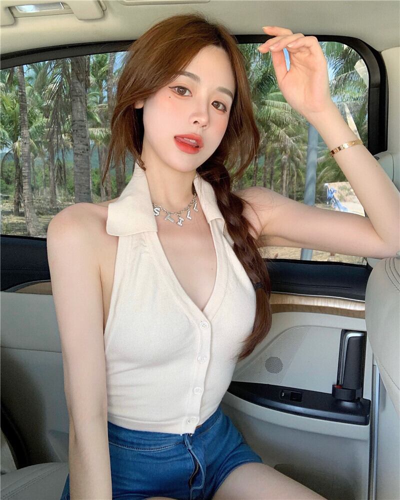 サマーショートホルタートップス 夏物 ピュア YY-ファッション76337968286