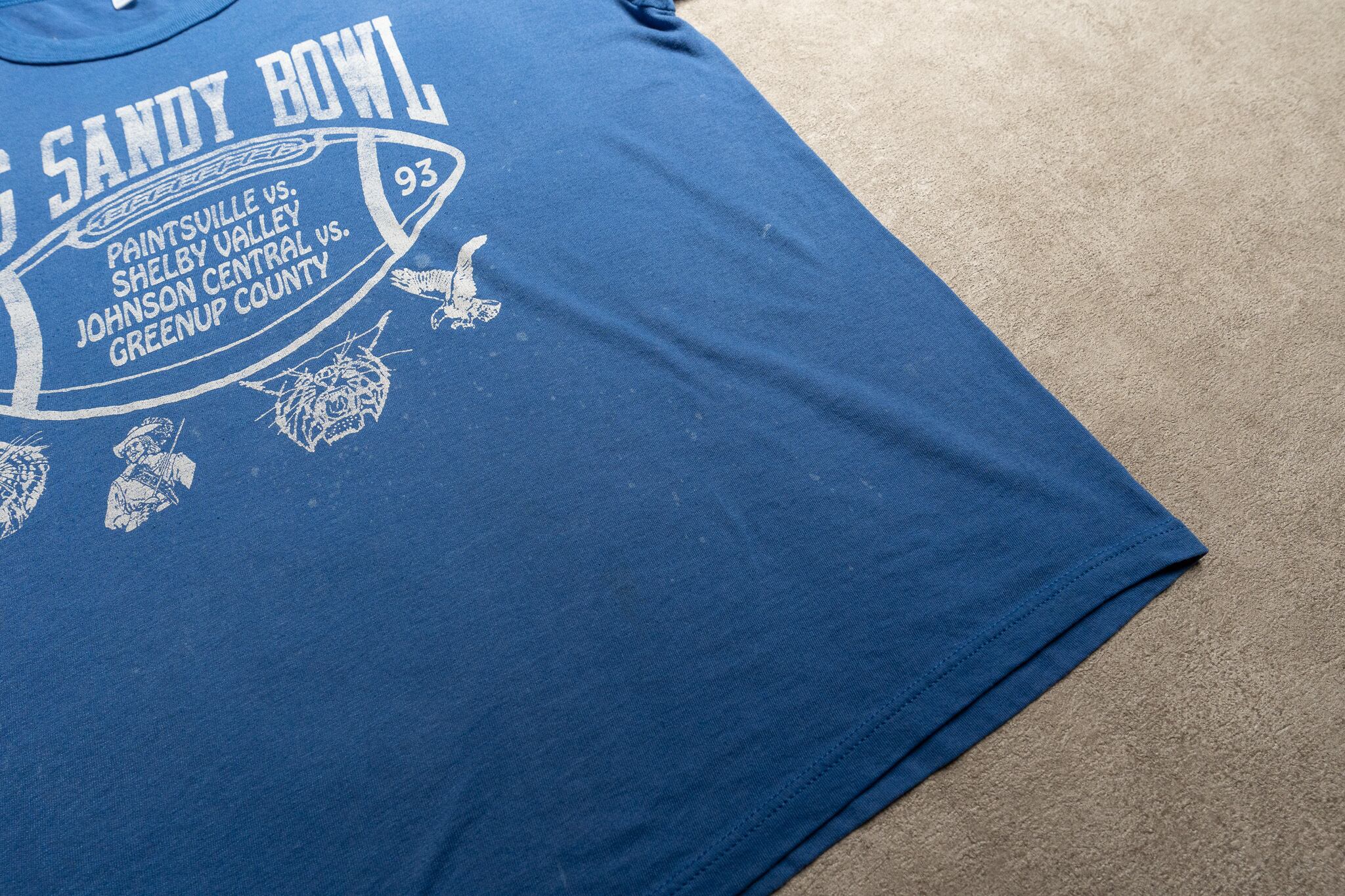 Russell Athletic】90's American Football Print T-Shirt Made In USA
