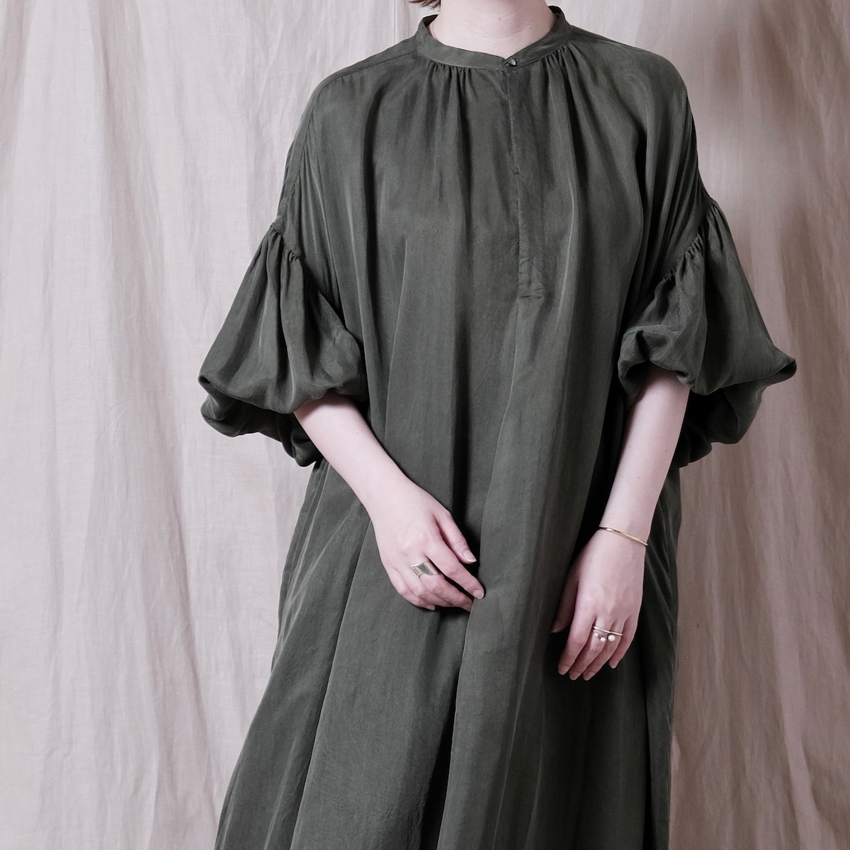Puff Cutter 【suzuki takayuki】puff-sleeve dress | cocuu