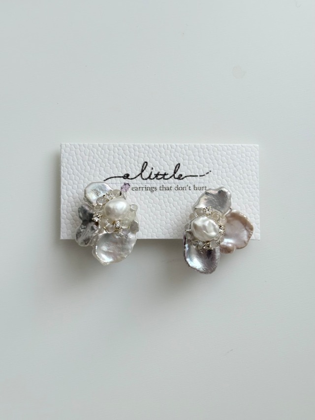 【limited】Round pearl earring 01