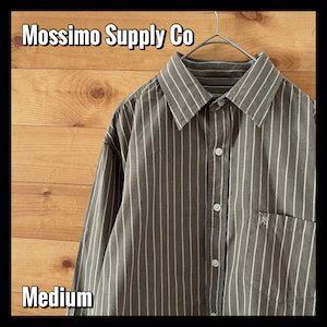 【Mossimo Supply Co】ストライプ 長袖シャツ 古着の雰囲気 Mサイズ US古着
