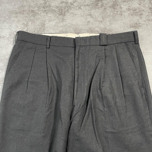 90s YVES SAINT LAURENT black slacks 詳細写真6