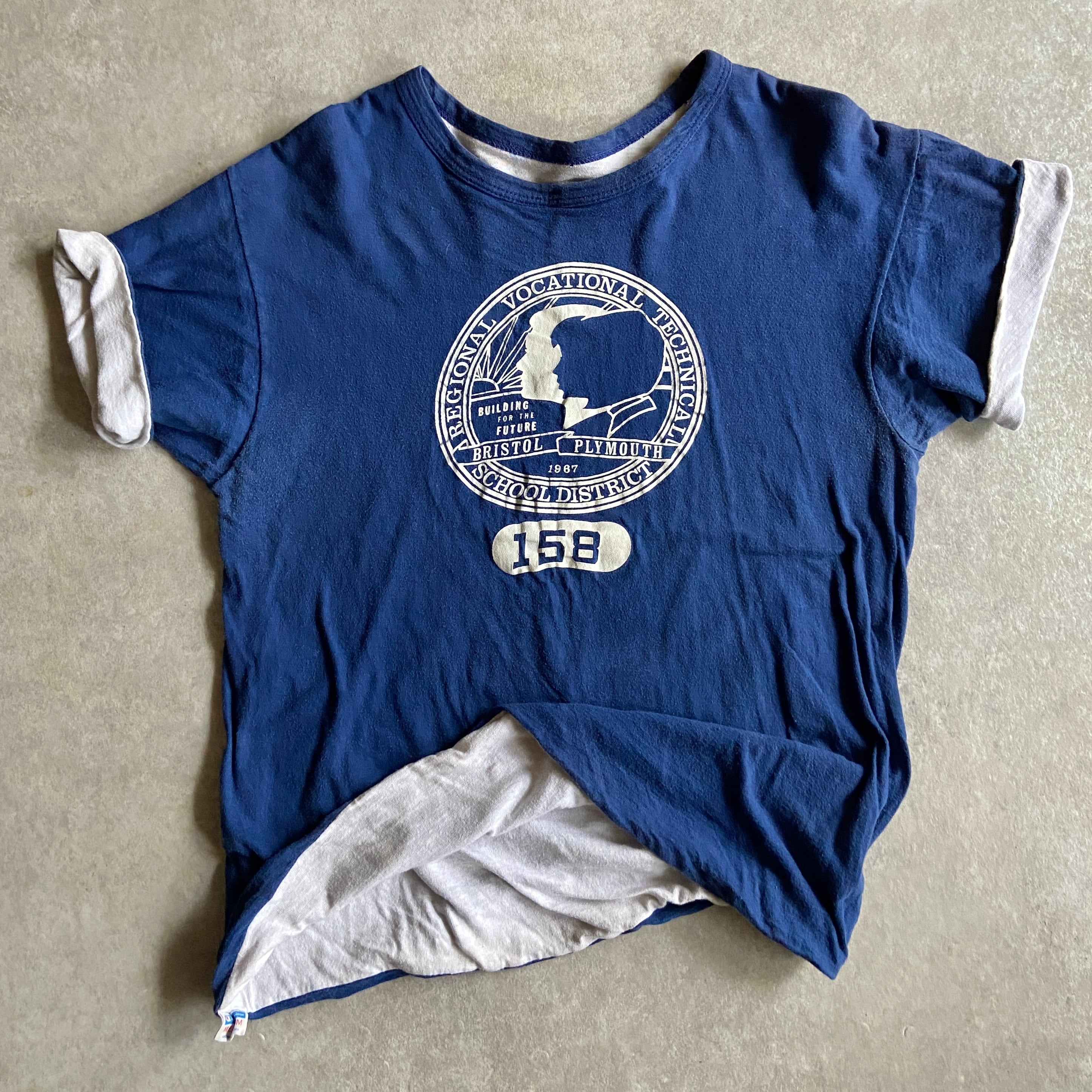 1980s Champion Double Face Tee M Made in USA