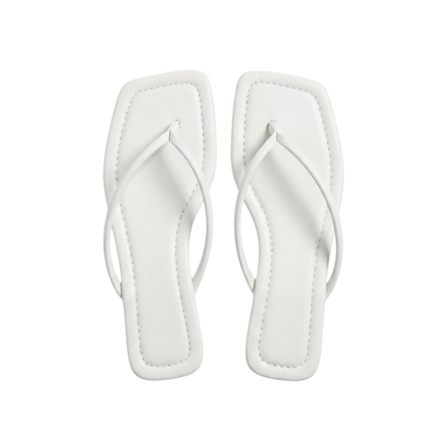 SUMMER LEATHER SANDAL (WHITE)