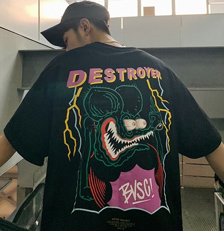 全2色 Tシャツ カットソー プリント カジュアル シンプル