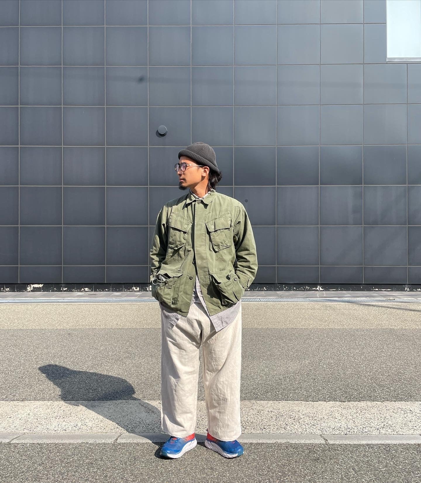 ① French ARMY Linen Easy Pants col Off White フランス軍リネン ...