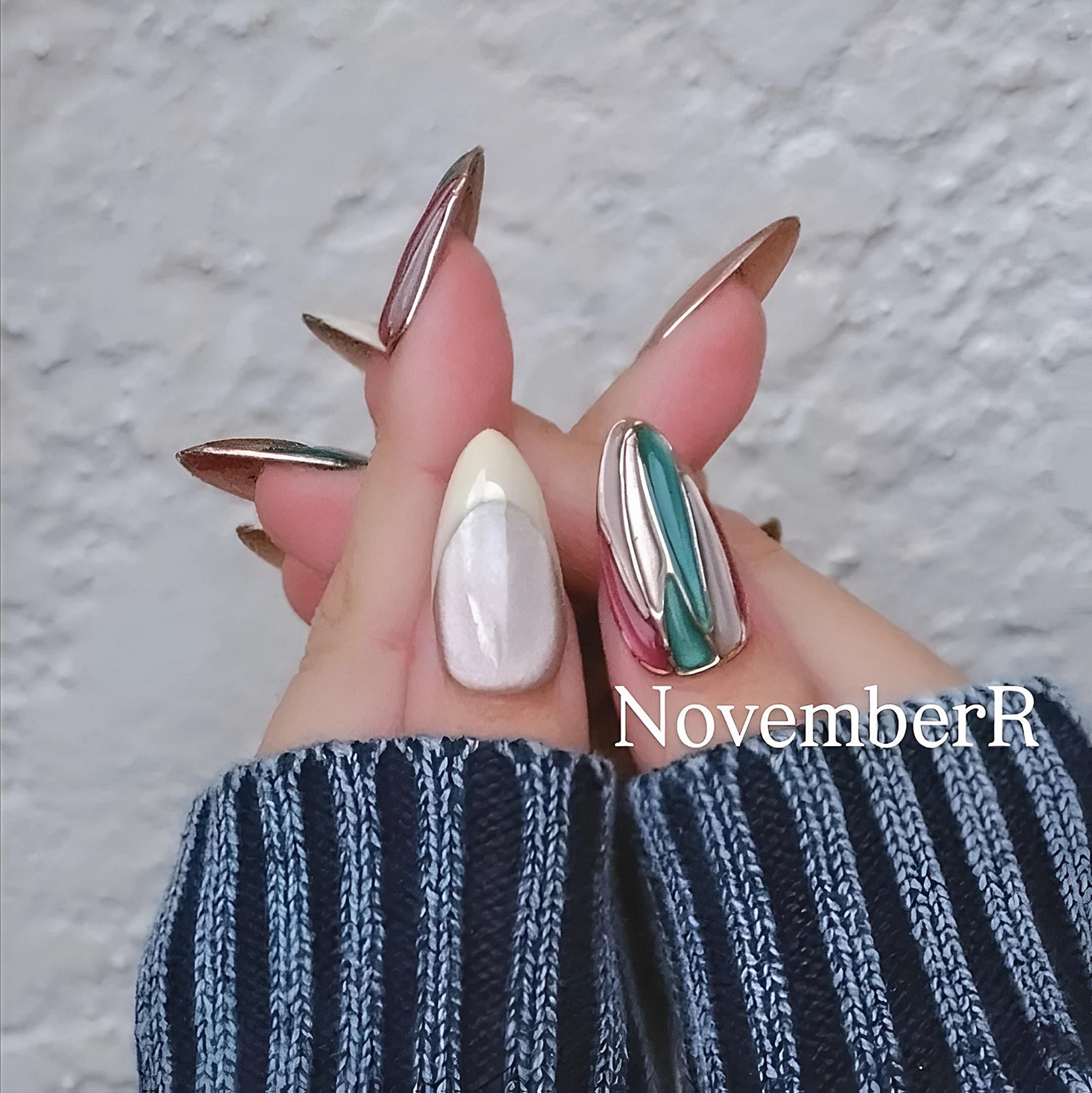 LA765☆ステンドグラス風クリスマスネイルチップ | NovemberR