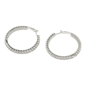 K18WG ホワイトゴールド ダイヤ1.12ct ピアス レディース 【中古】