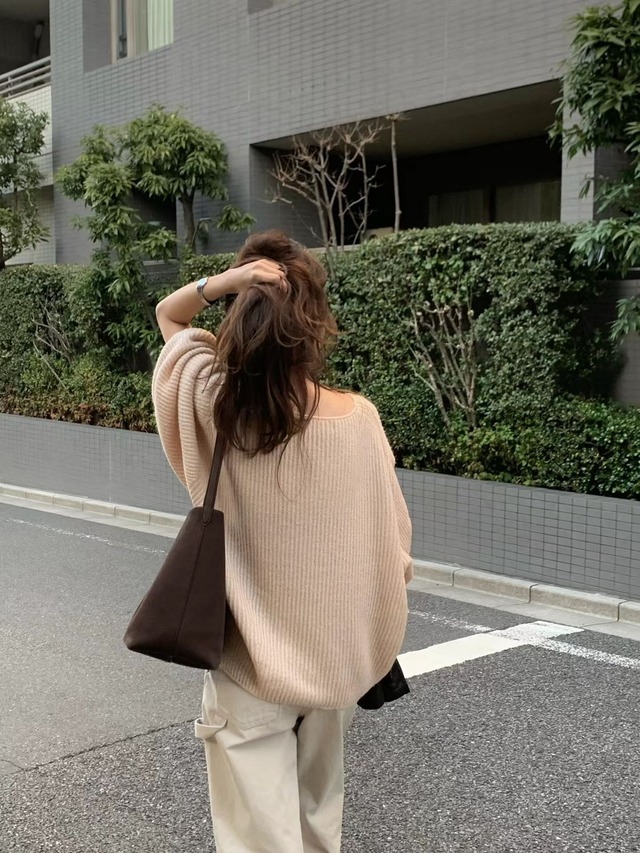 (予約) ounce / Mohair v hatchi knit 2color