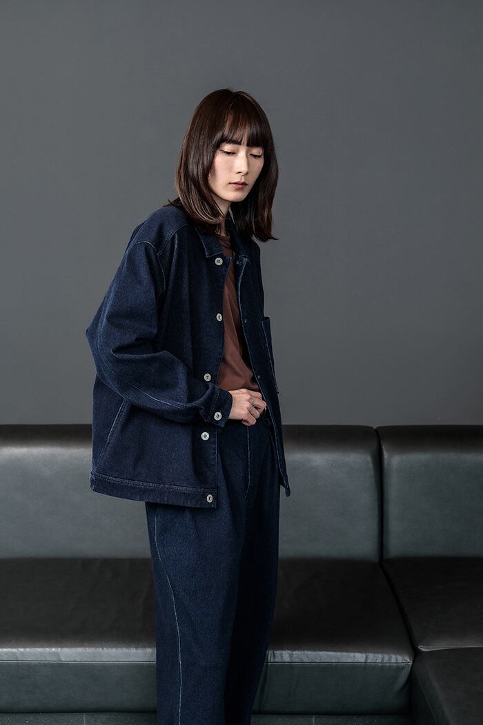 CURLY&Co.(カーリー) DENIM TRUCKER JACKET -slate gray- | サウス