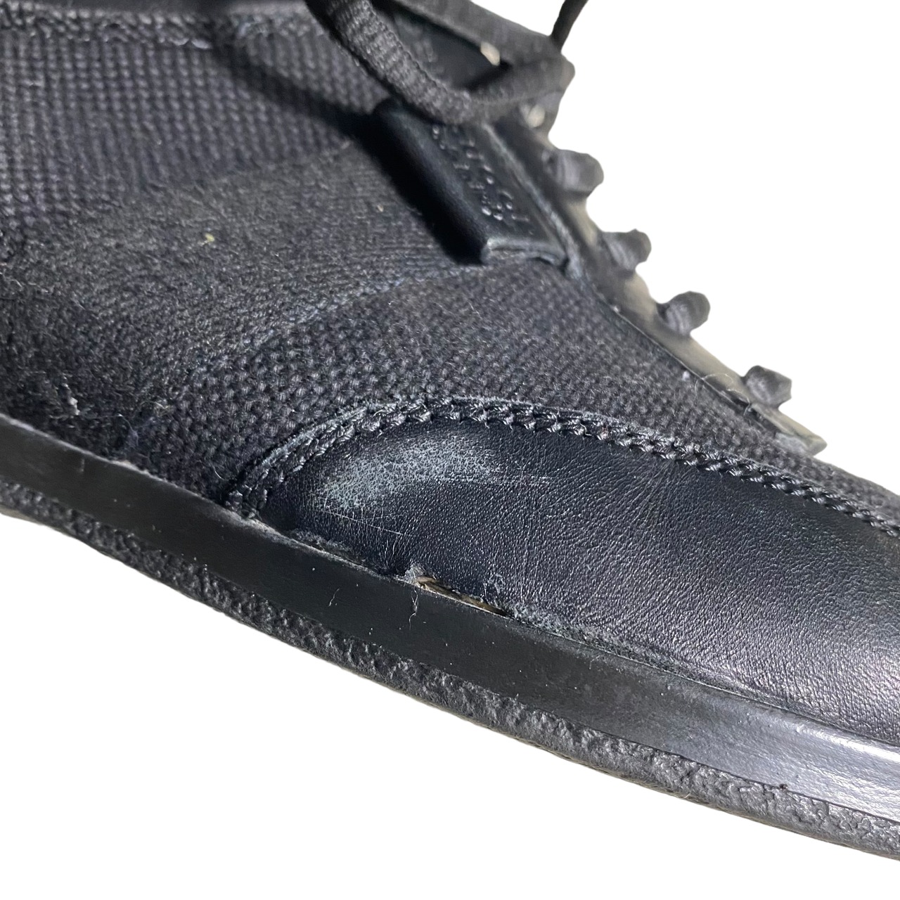 vintage GUCCI leather × canvas sneakers