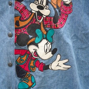 90s Dinsey デニムシャツ 長袖 L USA製