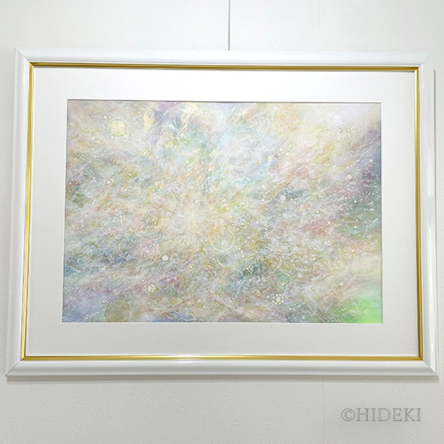 ヒーリングアート「花鳥風月」アクリル画の抽象画