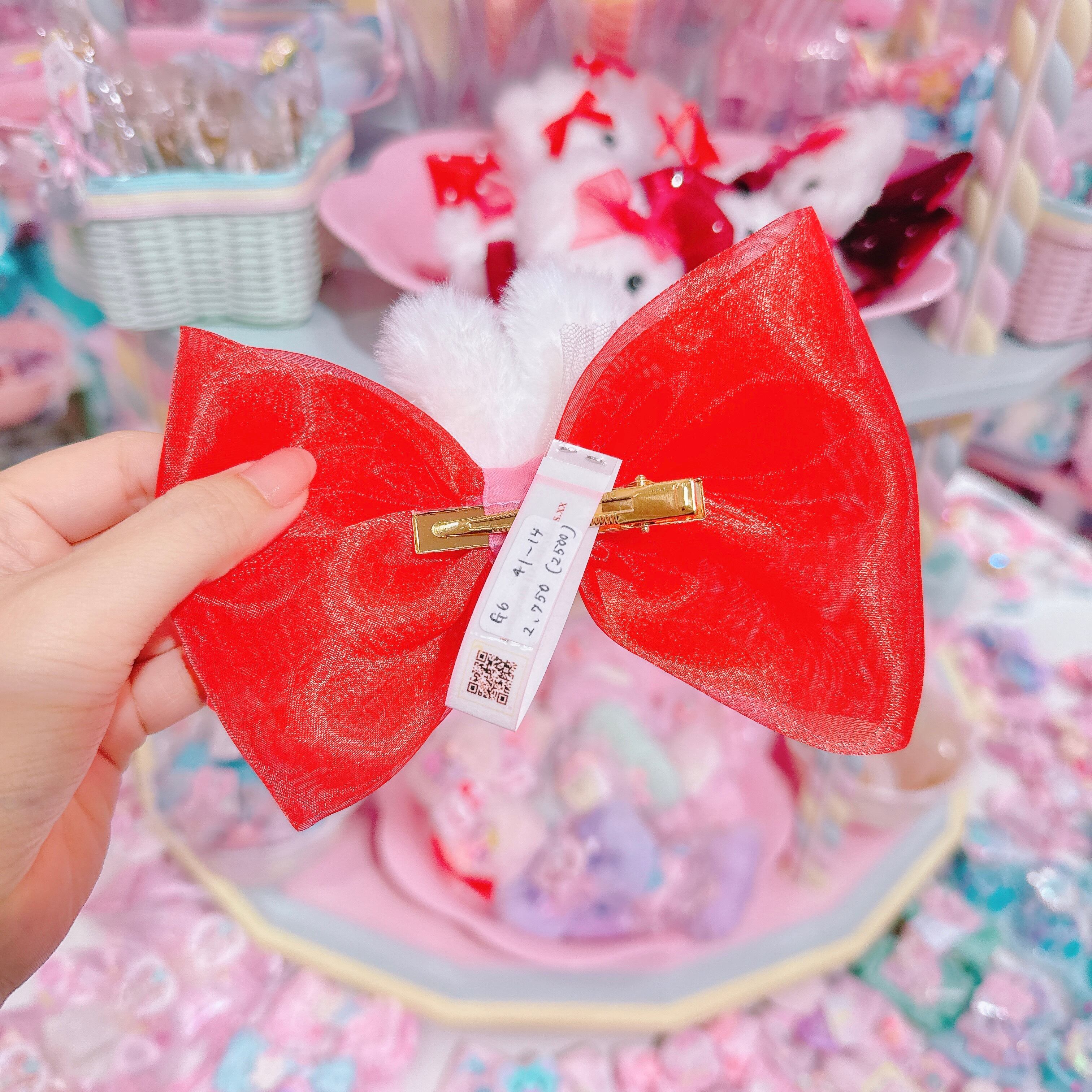 【G6】41-14モグモグちゃんシフォンフリルヘアクリップ