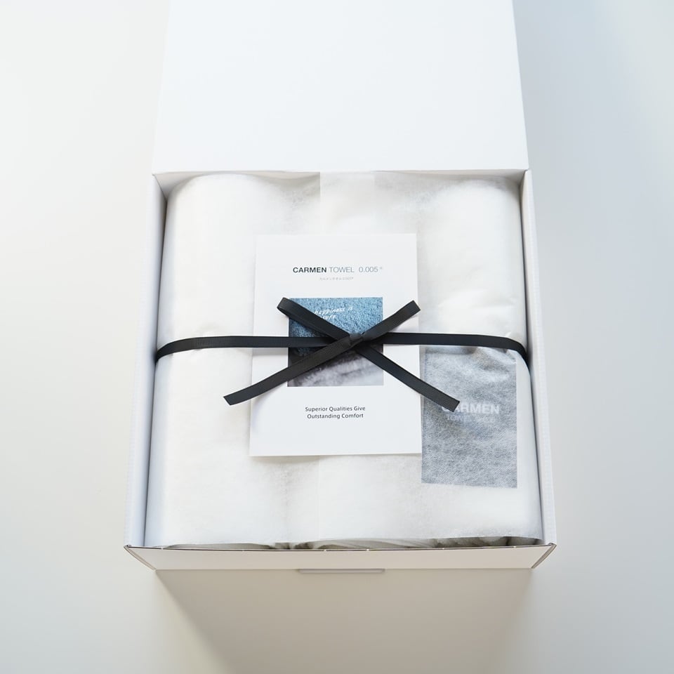 CARMEN TOWEL 0.005 タオルセット ギフトボックス ギフトボックス〈Lサイズ〉※タオルは別途購入が必要です。（タオル代