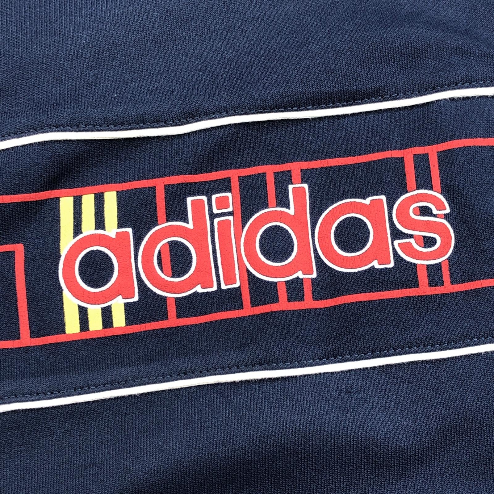 アディダス トラックパンツ 万国旗 80s 90s ネイビー レッド ジャージ 80s adidas アディダス ATP トラックパンツ ネイビー／レッド 【L