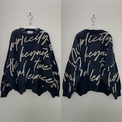 Typo pattern usefull knit/gray
