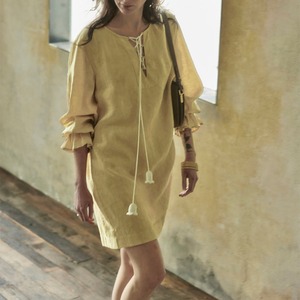 Lace-up Tunic Blouse  T4514